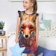 thumbnail image 4 of Vsdgher Color Splash Fox Portrait pour Filles Chemises de Nuit Tout-Petits Manches Courtes Robe de Nuit Vêtements de Nuit Pyjamas pour Fête de Pyjama-Petit, 4 of 6