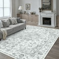 thumbnail image 4 of BERTHMEER 9'x12' Large Area Rugs for Living Room Bedroom Office Gray Vintage Non Slip Washable Farmhouse Dining Room Playroom Oriental Traditional Distressed Rugs, 4 of 8