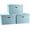 Blue-Large(3-Pack), variant on Collapsible Storage Boxes With Lids Fabric Decorative Bins Cubes Organizer Containers Baskets Cover Handles Divider For Bedroom Closet Living Room 9.8x7.9x6.7 Inch 3 Pack