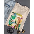 thumbnail image 3 of Cheetah Kingdom Collection. B T-Shirt Women -June Erica Vess Designs, Female 3X-Large, 3 of 4