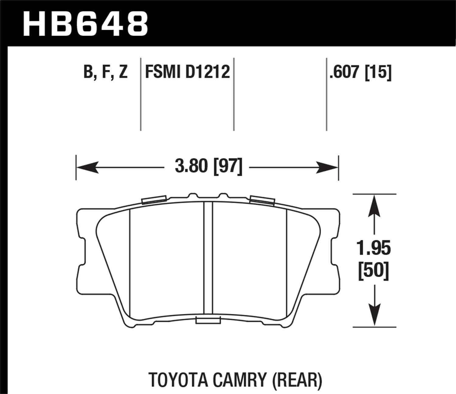 Hawk HPS Street Brake Pads Fits select: 2014-2016 TOYOTA RAV4, 2015-2016 TOYOTA CAMRY