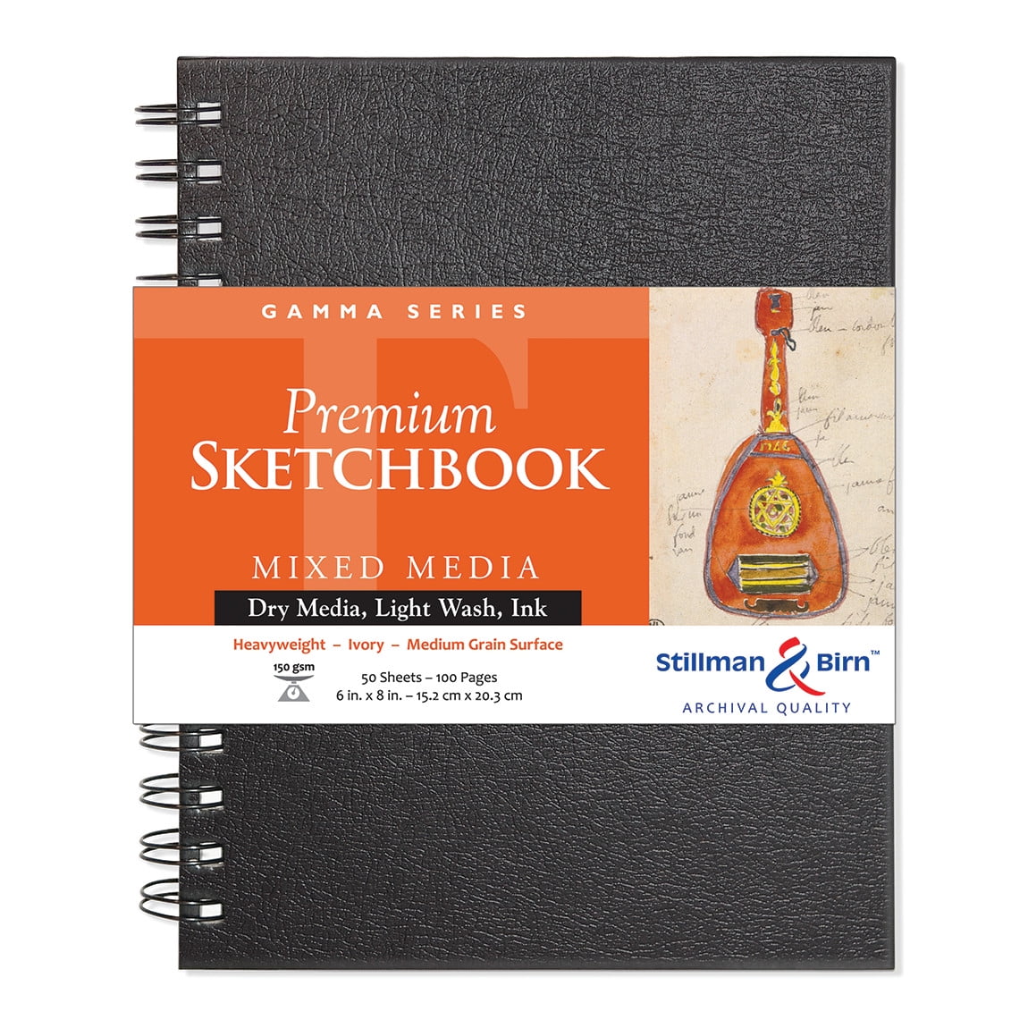 Stillman & Birn Gamma Series Premium Wire-Bound Sketchbook, 6' x 8'