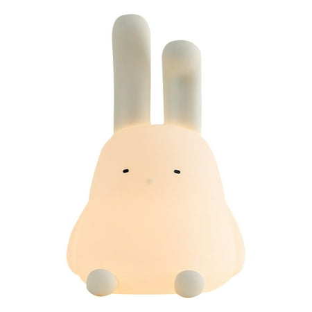 

Folded Ear Rabbit Decorative Lamps Touch Sensor Silicone 1200mAh Home Decoration
