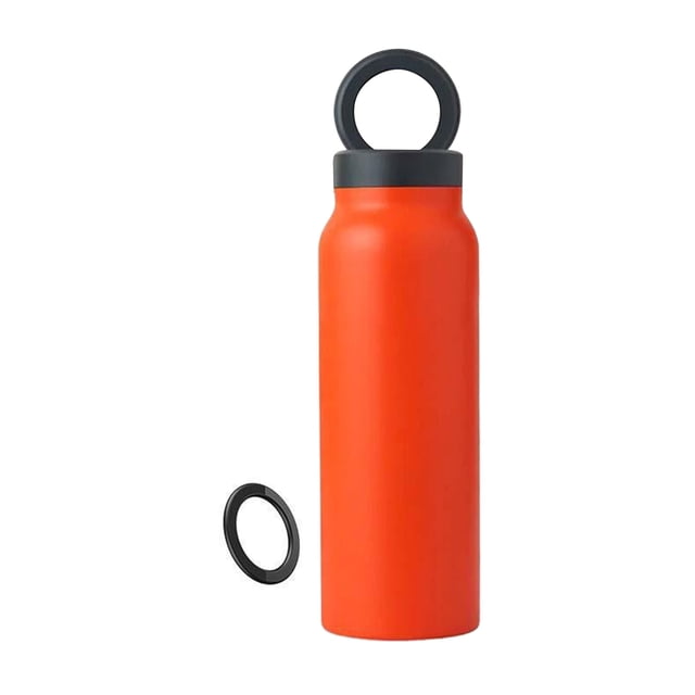Bewildely Taza de acero inoxidable con pajita oculta. Bebe con estilo dondequiera que vayas. Taza térmica de acero inoxidable. Teteras Naranja