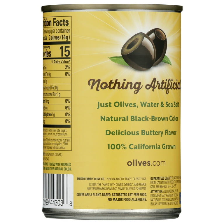 Pearls Extra Large Pitted California Ripe Olives, Natural Snack, 6