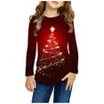 thumbnail image 4 of Christmas Shirts for Boys and Girls Kids Christmas Shirts Girls Boys Christmas Shirt Girls Long Sleeve Prints Shirts Christmas Crewnecks Tops Dressy Casual Blouses Clothes, 4 of 6