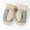 thumbnail image 4 of Toddler Mittens Skiing Gloves Toddler SnowGloves Kids Baby Winter Mittens For Girls Boys A-Khaki M, 4 of 5