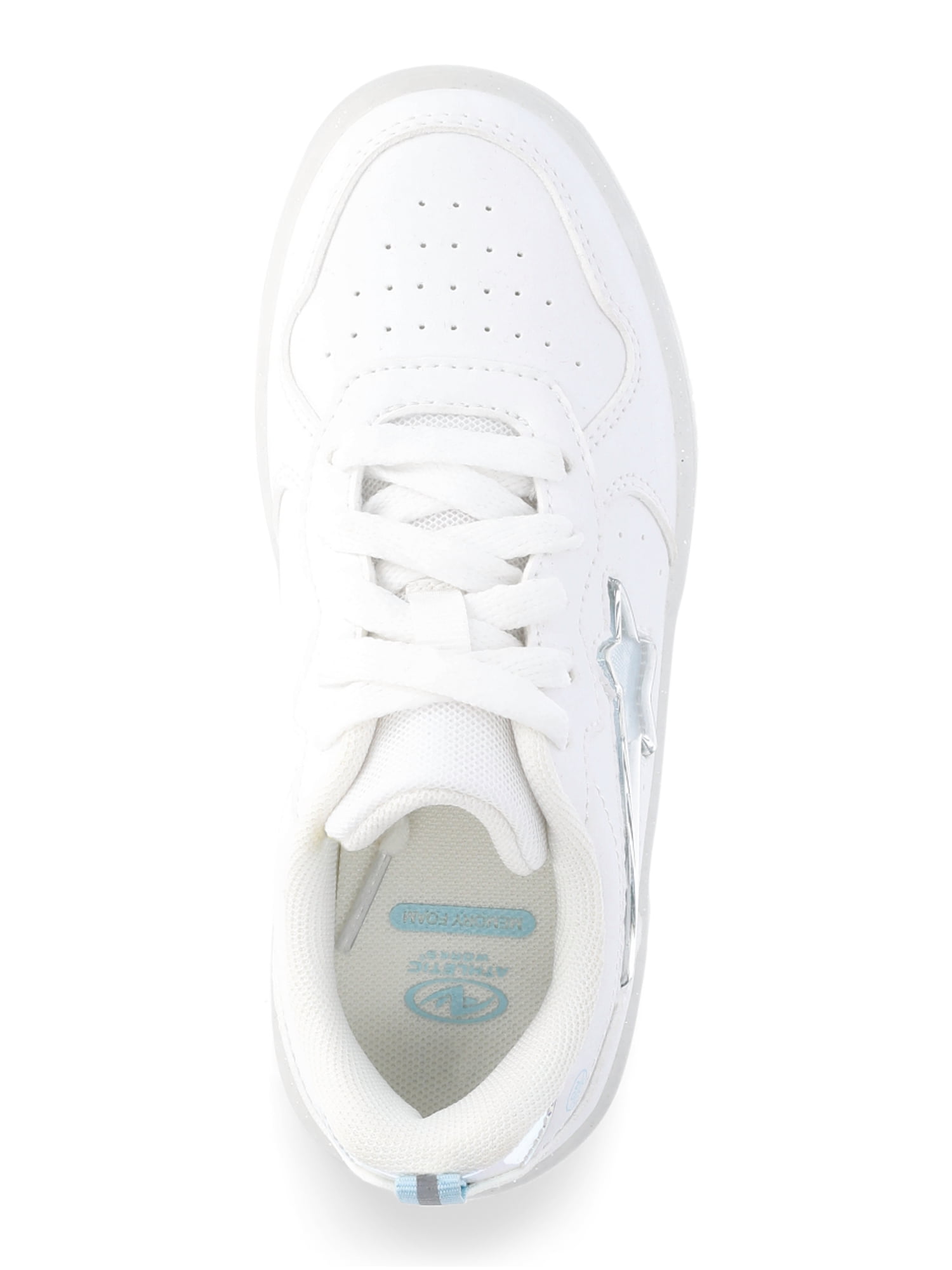 Athletic Works Girls Court Light-Up Sneakers with On/Off Power Button