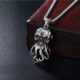 thumbnail image 1 of HOOUN For Men Monster Octopus Skull Pendant Necklace Punk Gothic Retro Jewelry 24", 1 of 5