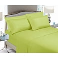 thumbnail image 2 of Celine Linen Holiday Gift 1500 Series Percale Wrinkle and Fade Resistant (6-Piece) Bedding Set, King, Neon Green, 2 of 3