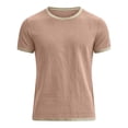 thumbnail image 5 of JAJAHO Linen T Shirt Men Short Sleeve Basic Tee Breathable Crew Neck Loose Fit Summer Top Beach Vacation Clothes Comfortable Tops, 5 of 5