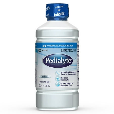 (2 pack) Pedialyte Electrolyte Solution, Hydration Drink, Unflavored, 1 (Best Pedialyte For Hangovers)