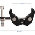thumbnail image 2 of Abrazadera de cámara con rosca de 1/4" y 3/8" para trípode de cámara, linterna, monitor, soporte para bicicleta, soporte para motocicleta, soporte para cámara TUNC Sencillez, 2 of 5