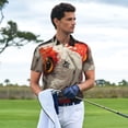 thumbnail image 3 of Fotbe Abstract Red Koi Fish Art Camiseta Polo de Golf para Hombre con Estampado – Camisa Deportiva Transpirable con Cuello Abotonado-4X-Large, 3 of 6