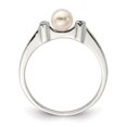 thumbnail image 2 of Sterling Silver CZ Imitation Pearl Ring, 2 of 6