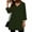 Army Green, variant on 3/4 Length Sleeve Womens Tops V Neck Loose Fit Dressy Casual Blouse Flowy Shirts Side Split Top for Leggings Trendy Clothing