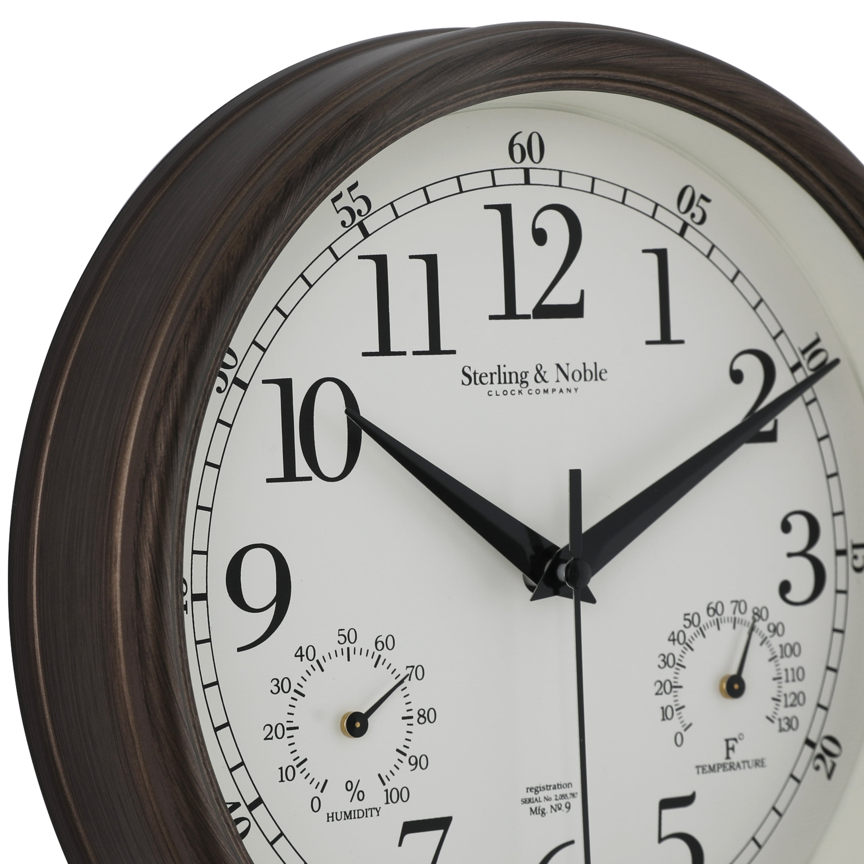 Mainstays 9.5" Quartz Traditional Indoor & Outdoor Wall Clocks, Analog