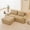 Camel + Corduroy + 2 Seat-1, variant on 80.3" Modern L-Shaped Modular Sectional Sofa, 2-Seater Couch with Deep Seat for Living Room, 1 Ottoman, Beige