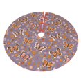 thumbnail image 5 of Cauagu 30" Christmas Tree Skirt Daisies Flowers Pattern Christmas Tree Decorations Tree Mat for Xmas Decorations Occasion Holiday Home Decor -30", 5 of 7