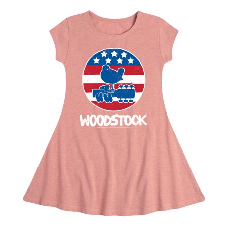 

Woodstock - Original Poster - Americana - Toddler & Youth Girls Fit & Flare Dress