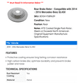 thumbnail image 2 of Rear Brake Rotor - Compatible with 2014 - 2016 Mercedes-Benz GL450 2015, 2 of 2