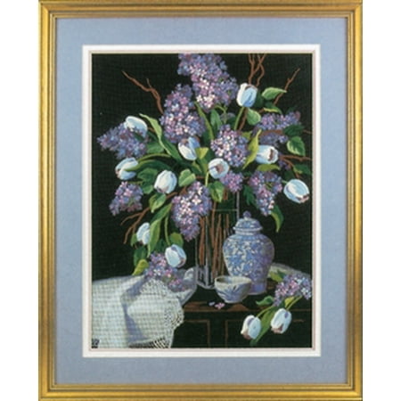 Black Crewel Embroidery Kit - Dimensions