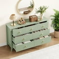 thumbnail image 6 of Garvee Fluted Dresser 54 Inch Wide, 7-Drawer Wood Dresser for Bedroom, Modern Chest of Drawers, Storage Organizer Cabinet for Living Room, Hallway, Entryway, Green, 6 of 9