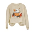 thumbnail image 4 of FRSASU Women's Funny Halloween Sweatshirt Shirt Long Sleeve Pullover Casual Fashion Top Khaki, 4 of 4