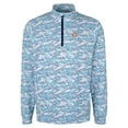 thumbnail image 2 of Men's Cutter & Buck Navy Chicago Bears  Traverse Camo Print Stretch Quarter-Zip Top, 2 of 3