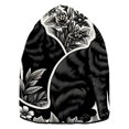 thumbnail image 2 of joogoo Cats on Flowers Beanie Hats Men Women Cuffed Skull Cap Winter Warm Knit Thick Beanies, 2 of 7