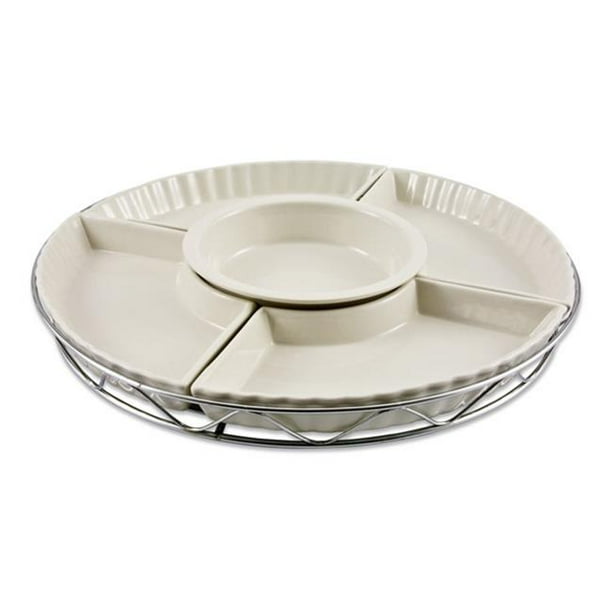 5 Pieces Ceramic Lazy Susan 13.5 in.