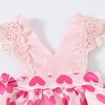 thumbnail image 3 of Edvintorg 0-3T Baby Girl Clothes Set Summer Toddler Baby Girl Ruffled Heart Printed Romper and Headband Set Fashion Baby Outfits, 3 of 6