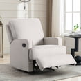 thumbnail image 2 of Bonzy Home Recliner Chair, Adjustable Backrest, Modern Design – Comfortable Manual Recliner for Living Room, Bedroom & Office, White, 2 of 6