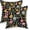 Black Flowers 2, variant on Spring Sage Green Pillow Covers 16x16 Set of 2 Leaf Plant Decorative Pillow Cases Tropical Fern Herbs Botanical Leaves Floral Cushion Cover Vintage Decor Outdoor Throw Pillows for Couch Sofa