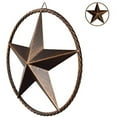 thumbnail image 4 of Urbalabs 12" Metal Barn Star Western Decor Twisted Rope Ring Rustic Wall Decor Texas Lone Star, 4 of 7