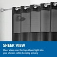 thumbnail image 5 of Mainstays Gemma Easy Hang Hookless Fabric Shower Curtain with Built-in Rings, 70" x 74", Black, 5 of 9