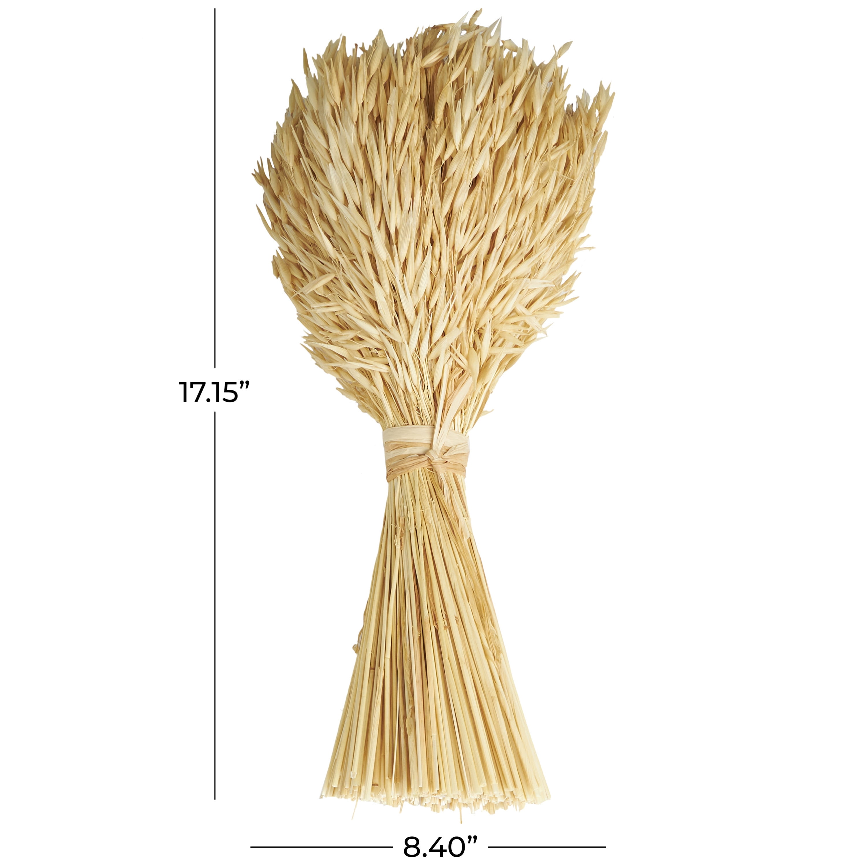 17" Handmade Wheat Stalk Bundle Dried Plant Natural Foliage Grass Bouquet, by DecMode