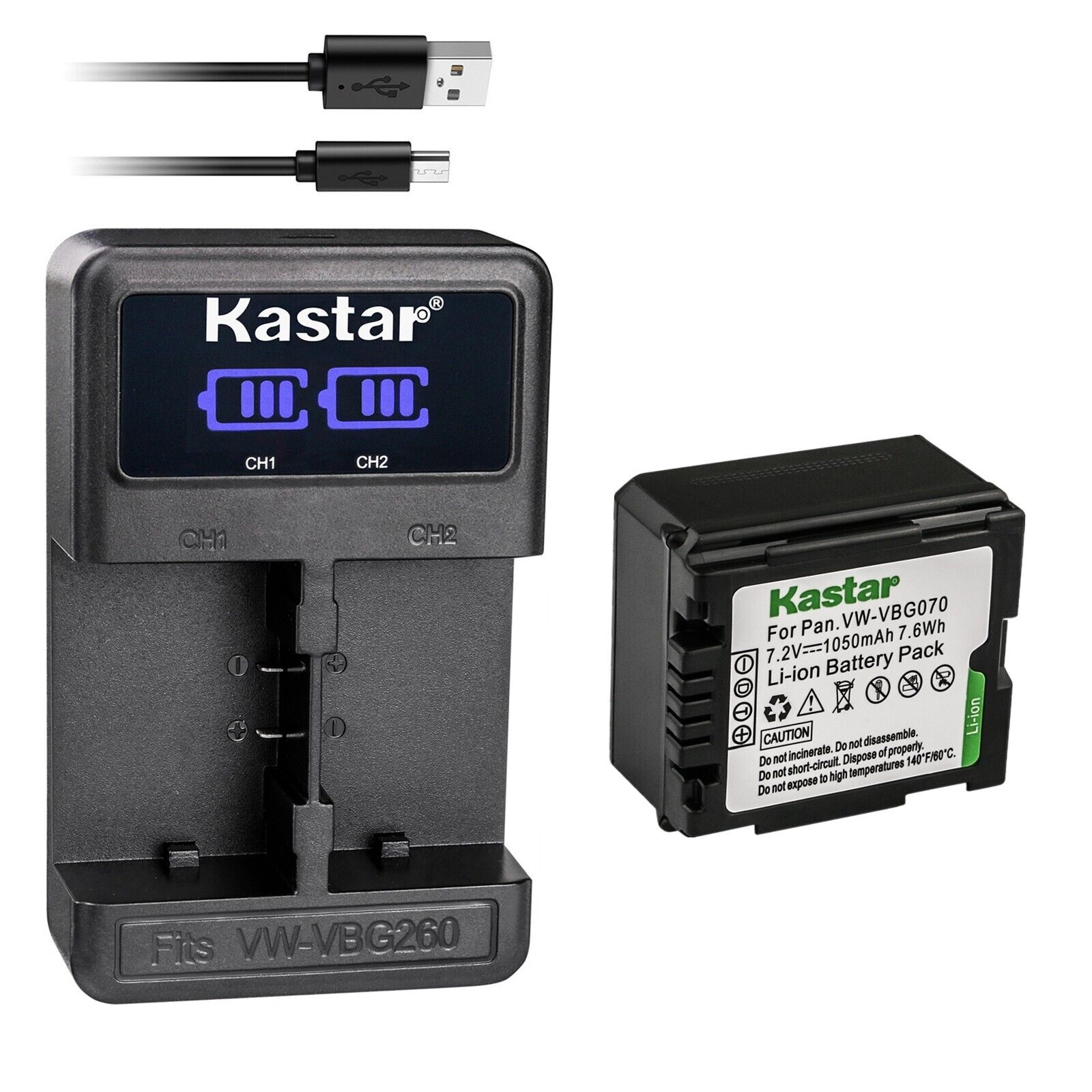 Kastar AC Wall Charger For Panasonic CGR-D08 / CGR-D120 Batteries – Fits AG-DVC15P, AG-DVC30, PV-GS9