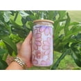 thumbnail image 2 of Daisy Cup Iced Coffee Cup Glass - Retro Flower Glass Jar - Believe, 2 of 11