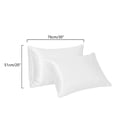 thumbnail image 2 of Satin Pillowcase, Pillow case Queen Set of 2, Silky Pillow Cases Queen Size 2 Pack, Softer Than Silk Pillow Cover Cooling Pillow Case Cover Champagne 51*76cm, 2 of 6