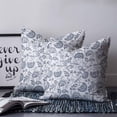 thumbnail image 2 of Pillow Covers 26x26 Set of 2, Pastoral Flowers Throw Pillow Covers Decorative Couch Cushion Cover, Vintage Haze Blue Farmhouse Plant Microfiber Soft Square Pillowcases for Bedroom Living Room Sofa, 2 of 7
