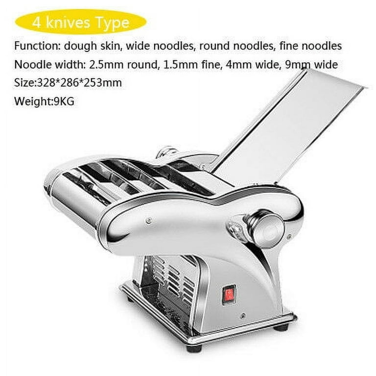 Shanna Pasta Noodle Machine 135W Electric Pasta Maker Stainless Steel  Spaghetti Lasagna Pasta Cutter with 3 Blades and 6 Adjustable Thickness  Settings 