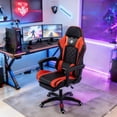 thumbnail image 3 of Silla ergonómica para gaming y oficina – Diseño moderno y respaldo lumbar – Reposabrazos ajustables – Piel sintética cómoda – Ideal para largas sesiones – Color rojo y negro, 3 of 8