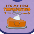 thumbnail image 4 of Inktastic It's My 1st Thanksgiving with Cute Smiling Pumpkin Pie Boys or Girls Baby Bib, 4 of 4