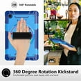 thumbnail image 6 of Dteck for Samsung Galaxy Tab A8 10.5 2022 with Crossbody Strap, 360°Rotating Adjustable Shoulder Hand Strap & Stand Military Grade Shockproof Protective Case, Blue, 6 of 8