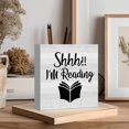 thumbnail image 4 of Zomyto 5"x5" Rustic Book Lover Shelf Library Decor Home Office Desk Decor Wood Box Sign Farmhouse Bookshelf Decor Gift for Reader I'm Reading, 4 of 6