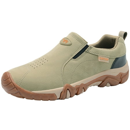 

Huashengg Men s Breathable Soft Suede Plain Casual Mountaineering Leisure Sports Shoes Mens Sneaker Boot
