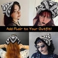 thumbnail image 6 of Monebena Crochet Bandanas for Women Spider Web Skull Crochet Head Scarf Black Crochet Headband Halloween Knitted Headscarf, 6 of 8