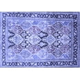 thumbnail image 1 of Ahgly Company Machine Washable Indoor Rectangle Persian Blue Traditional Area Rugs, 7' x 10', 1 of 4