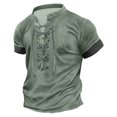 thumbnail image 2 of T-shirts for Men Retro Tie Casual Color Matching Short Sleeved Men's Tie Up Short Sleeves Trendy Short Sleeves, 2 of 4